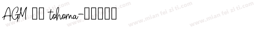 AGM 字体 tohoma字体转换